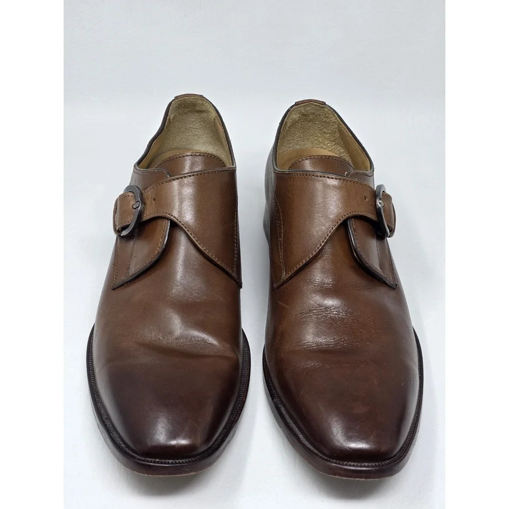 Johnston & Murphy Mens Size 9.5M Flynch Monk Strap Loafers Tan 20-9610 Pre-owned